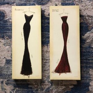 Beautiful artwork measures 20x8 inches each. Like new.